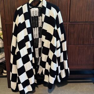 Carly Jean Los Angeles Checkered Sweater NWOT